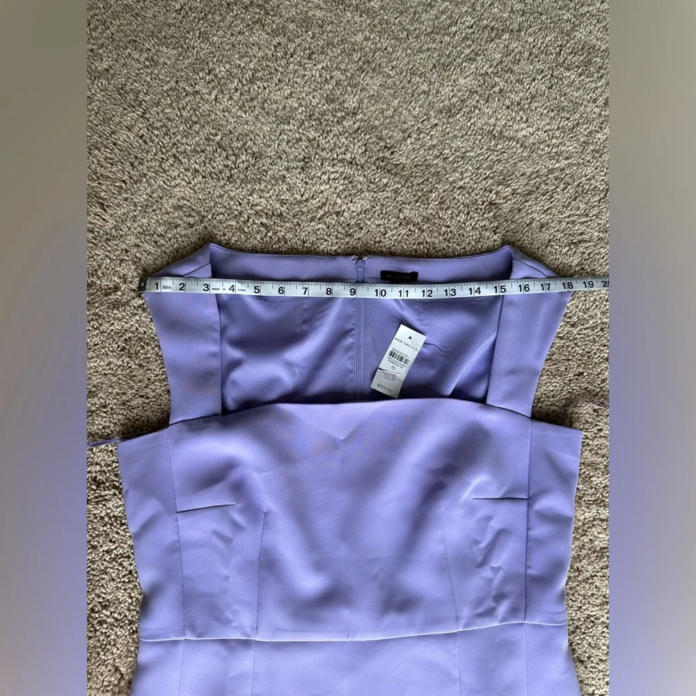 New Ann Taylor Lavender Square Neck Dress - Picture 8 of 14